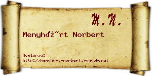 Menyhárt Norbert névjegykártya