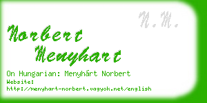 norbert menyhart business card
